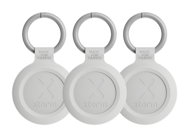 TravelTag for Android & iPhone - Water-resistant - 3-Pack - Ash White